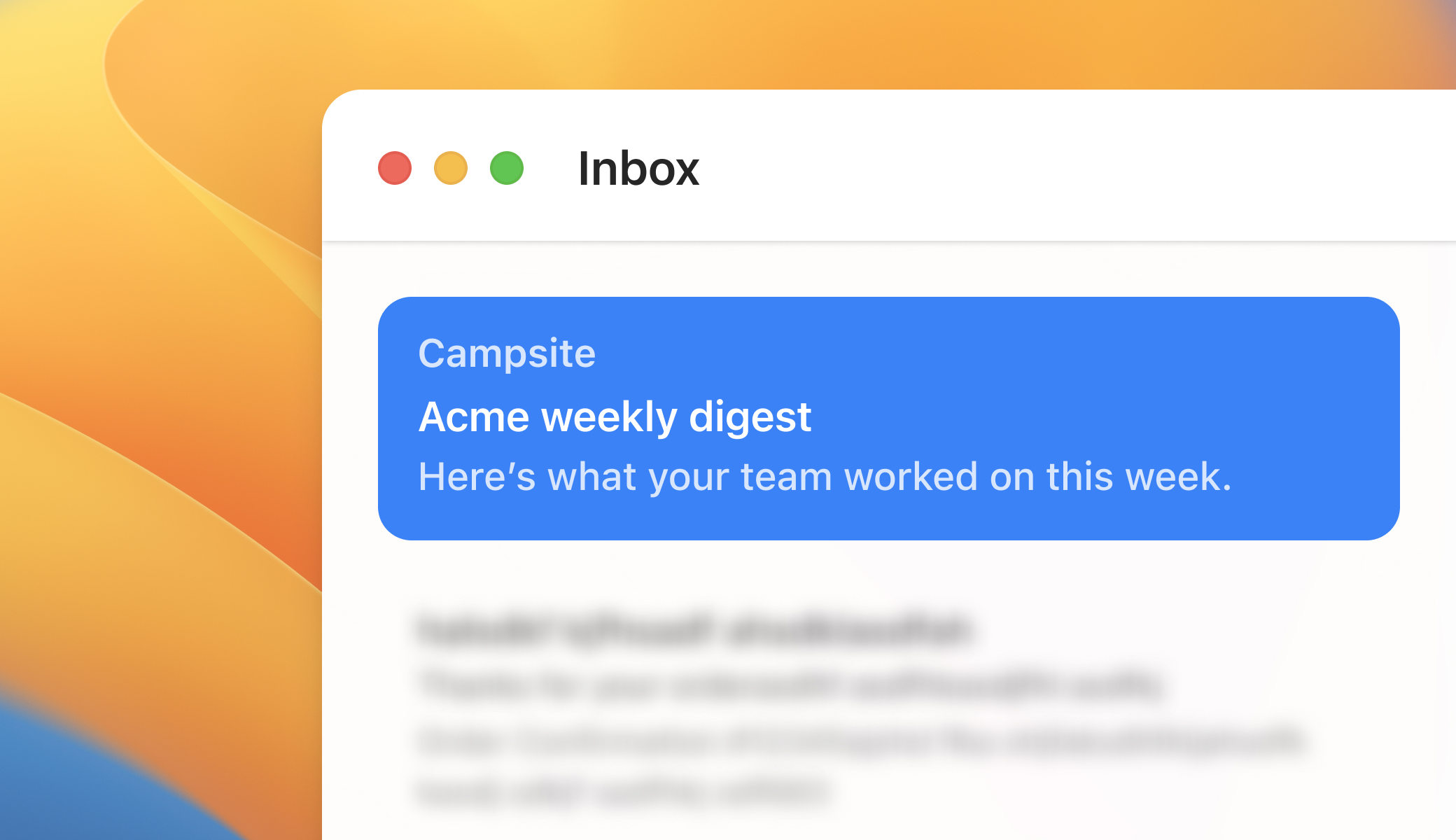Feature preview image of the email digest feature