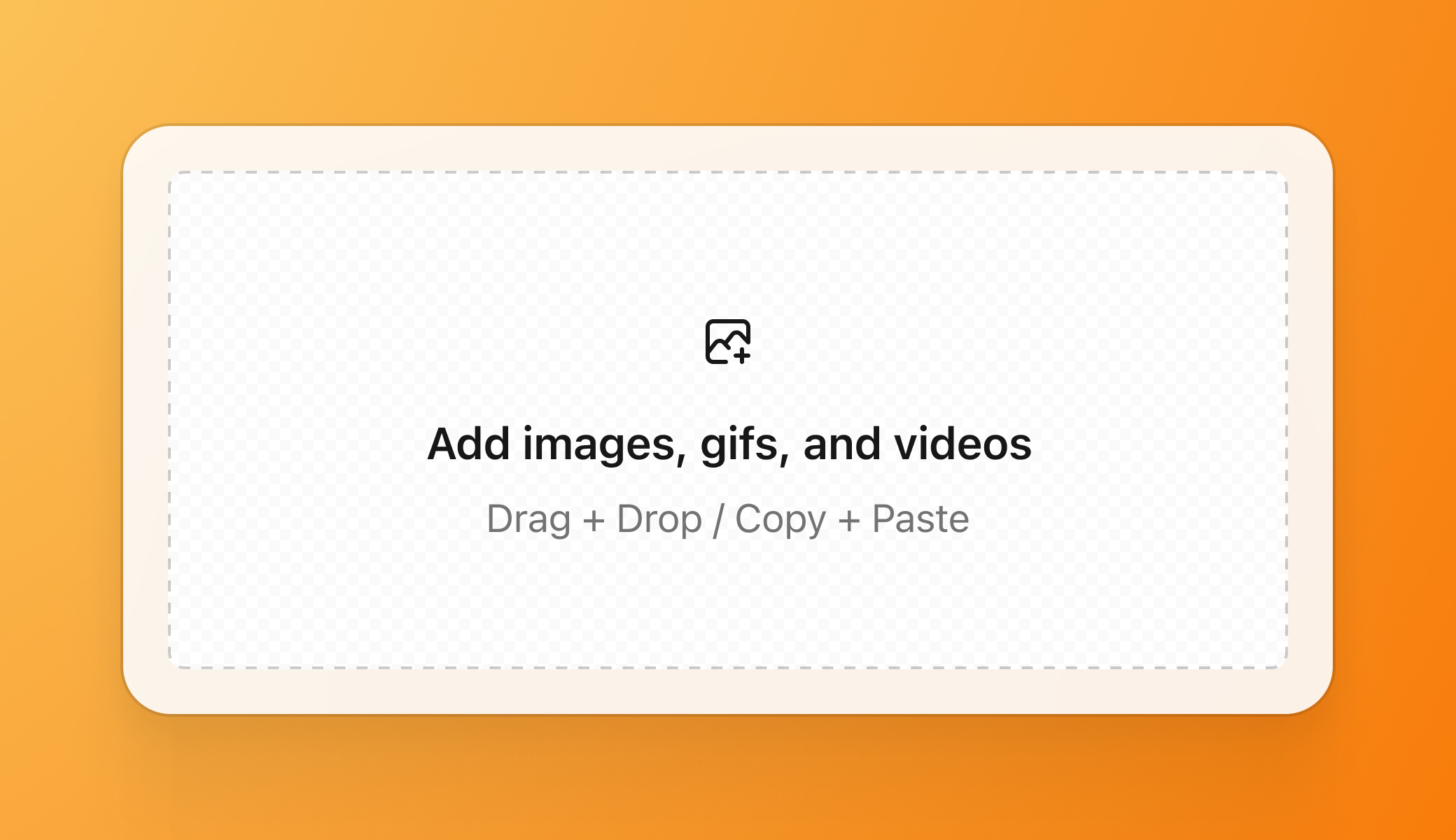 Feature preview image of the asset uploading feature