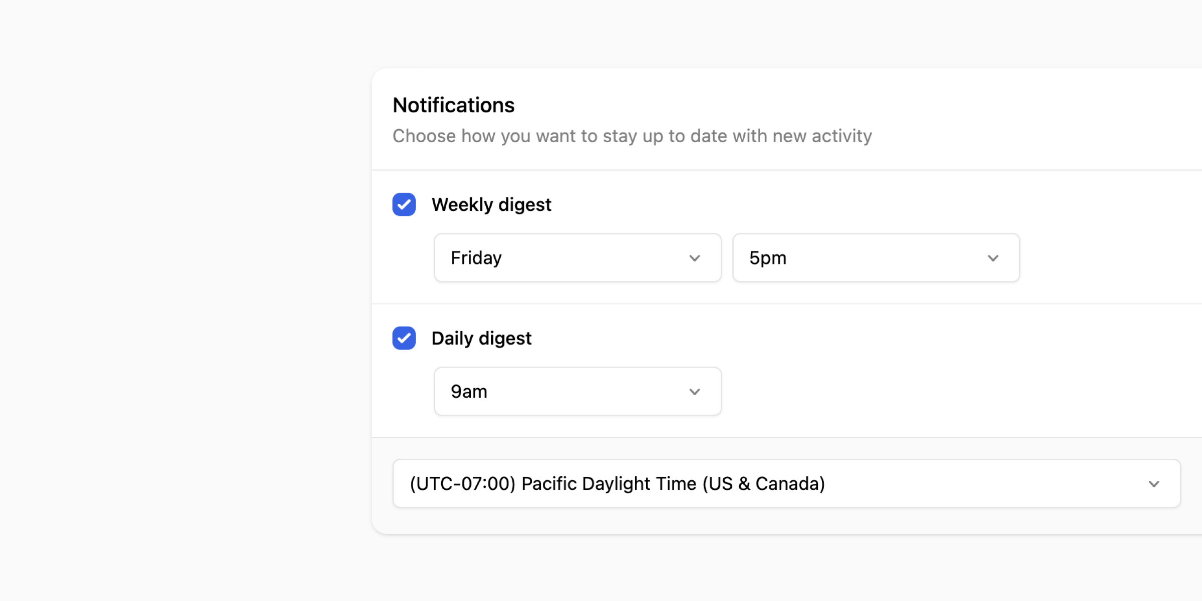 Feature image for Customizable digest delivery day and time